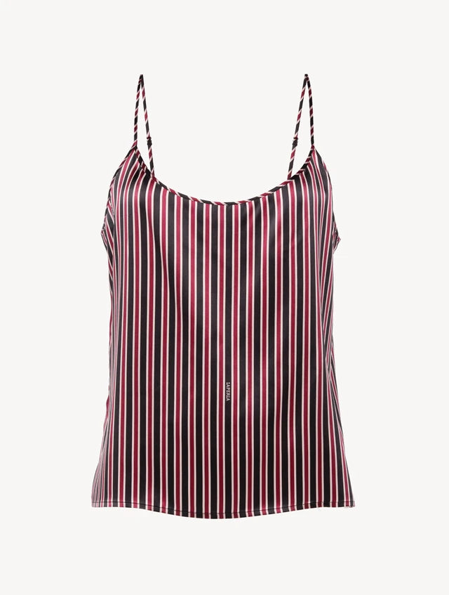 Silk striped camisole top