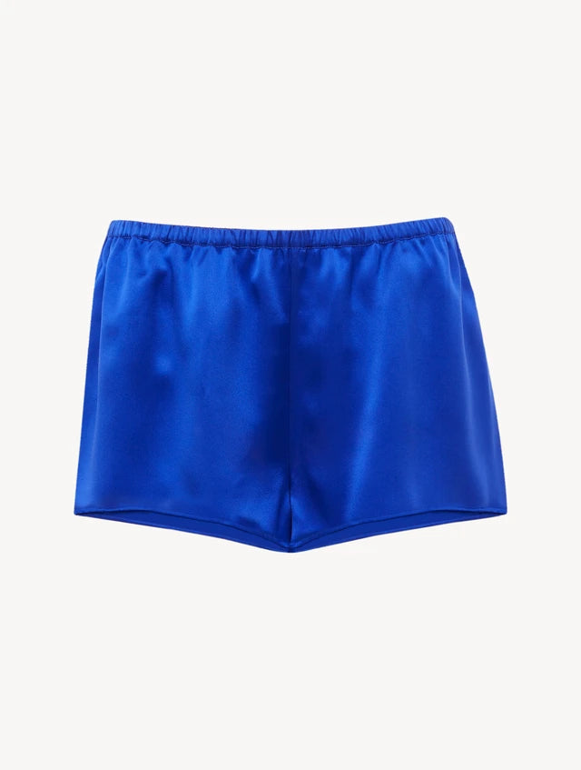 Silk Shorts in Electric Blue
