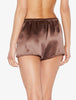 Seiden-Pajama-Shorts in Schokoladenbraun