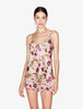 Silk Floral Print Top