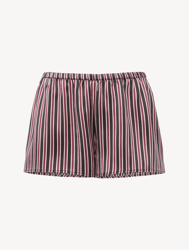 Gestreifte Shorts aus Seidensatin