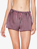 Gestreifte Shorts aus Seidensatin