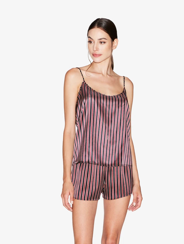 Silk striped camisole top