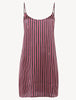 Silk Striped Short Slipdress