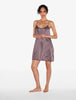 Silk Striped Short Slipdress