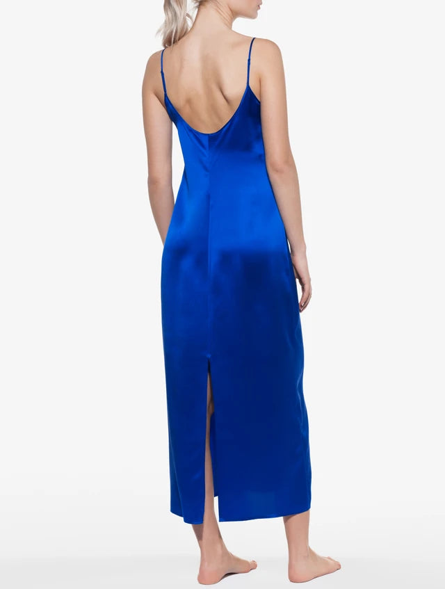 Silk Sottoveste lunga blu elettrico
