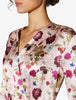 Silk Floral Print Long Peignoir