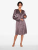 Silk Striped Short Peignoir