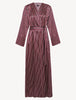 Silk Striped Long Peignoir