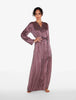 Silk Striped Long Peignoir