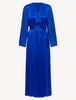 Silk Long Peignoir in electric blue