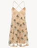 Altea Slip Dress in sand Leavers lace