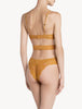 Ambra Bodysuit in yellow tulle and Leavers lace