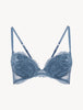 Brigitta Dunkelblauer Spitzen-Push-up-BH