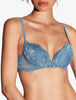 Brigitta Dunkelblauer Spitzen-Push-up-BH