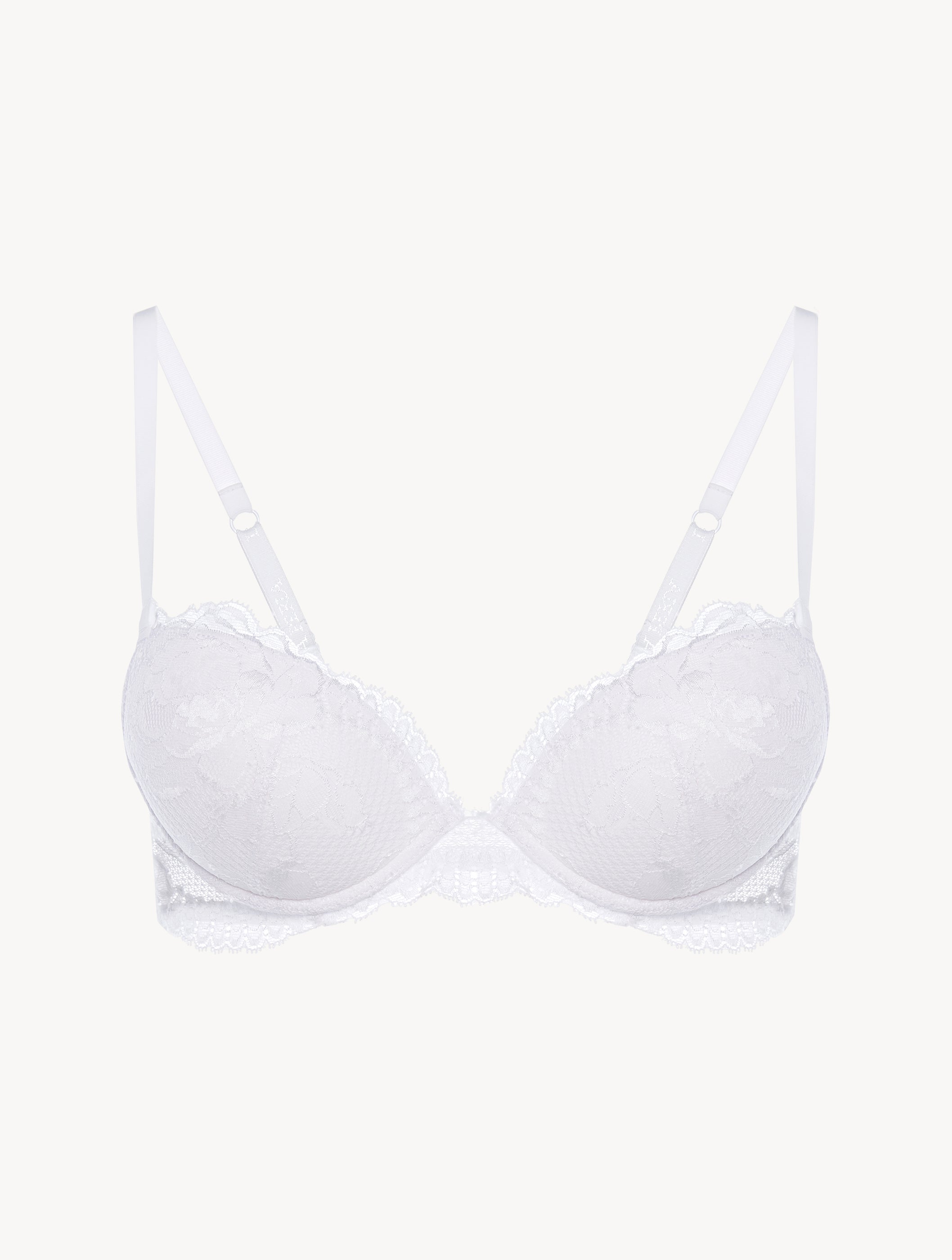 Brigitta Reggiseno push-up in pizzo bianco.