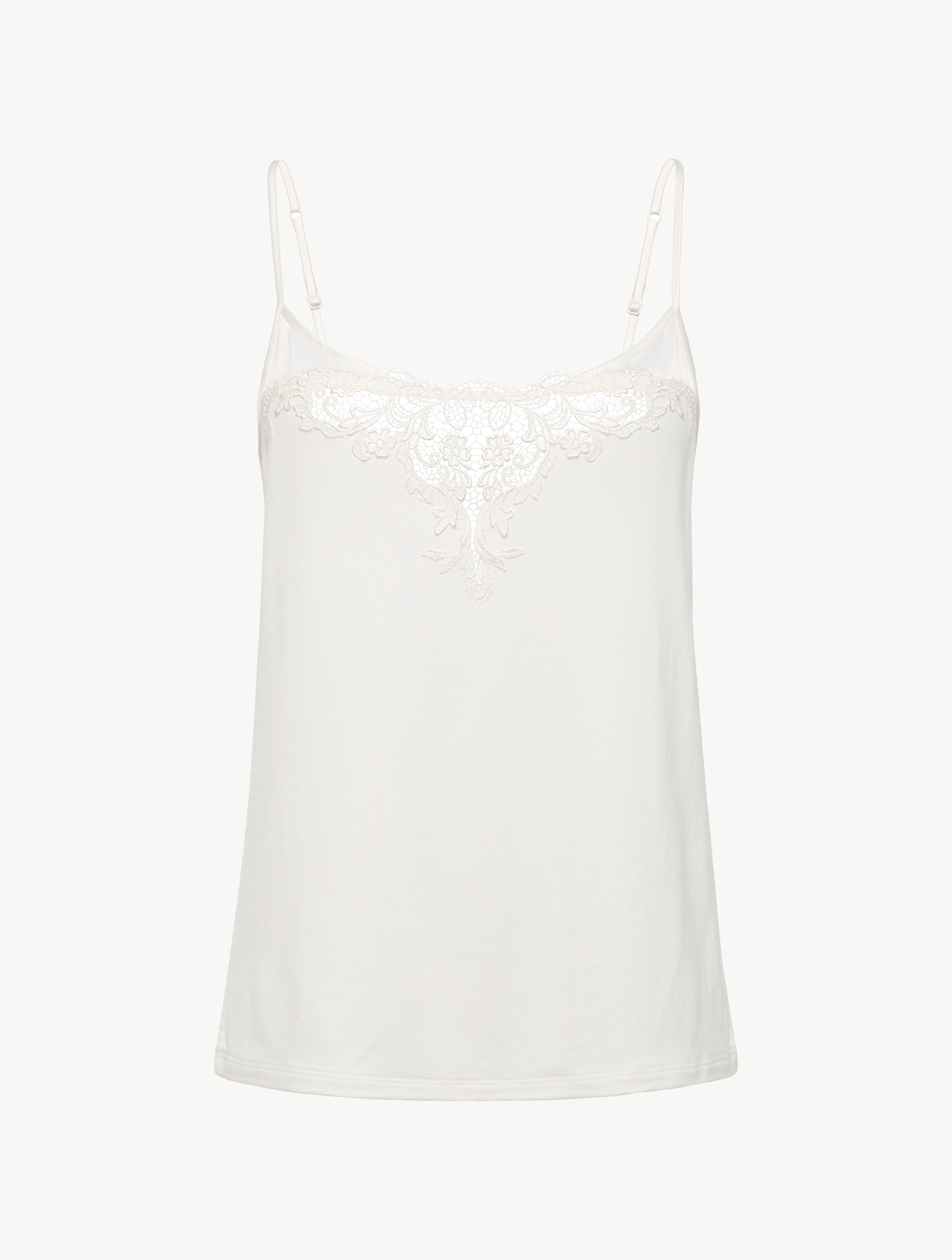 Primula Top bianco con tulle ricamato