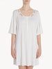 Primula White Short Nightgown with embroidered tulle