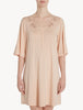 Primula Pink Short Nightgown with embroidered tulle