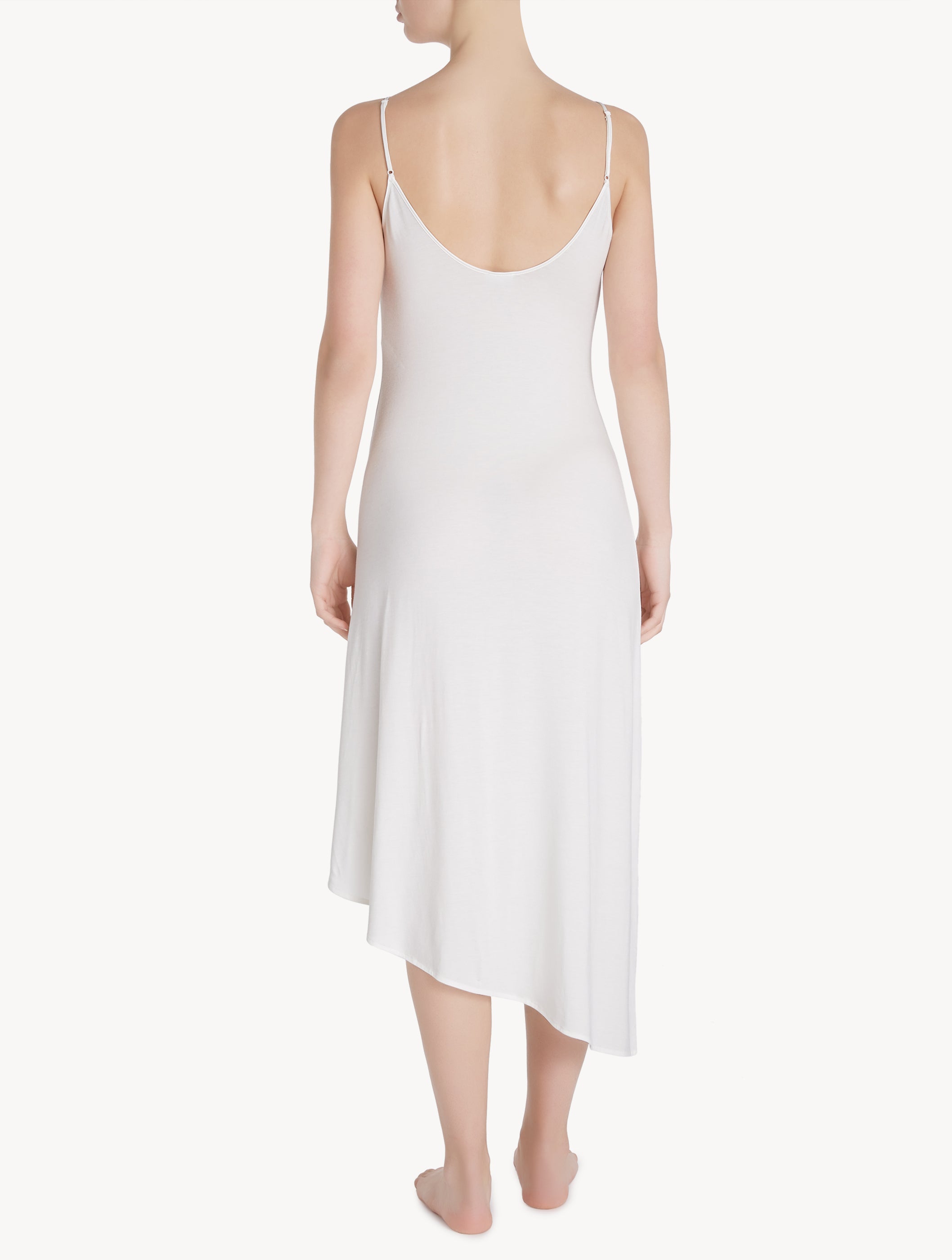 Primula White Nightgown with asymmetric cut