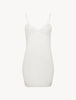Primula weißes Slip-Kleid aus Jersey mit besticktem Tüll