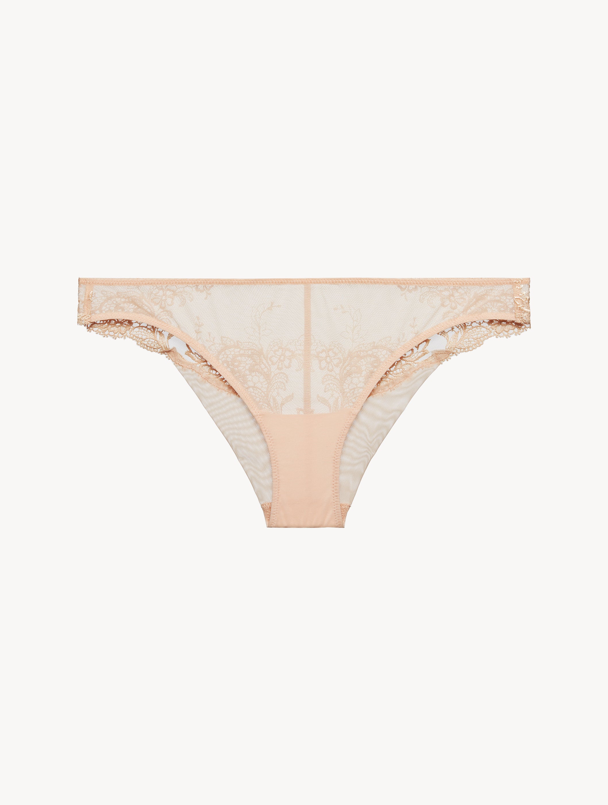 Primula Brasilianischer Slip aus pinkfarbenem, besticktem Tüll