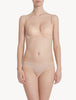 Primula Brasilianischer Slip aus pinkfarbenem, besticktem Tüll
