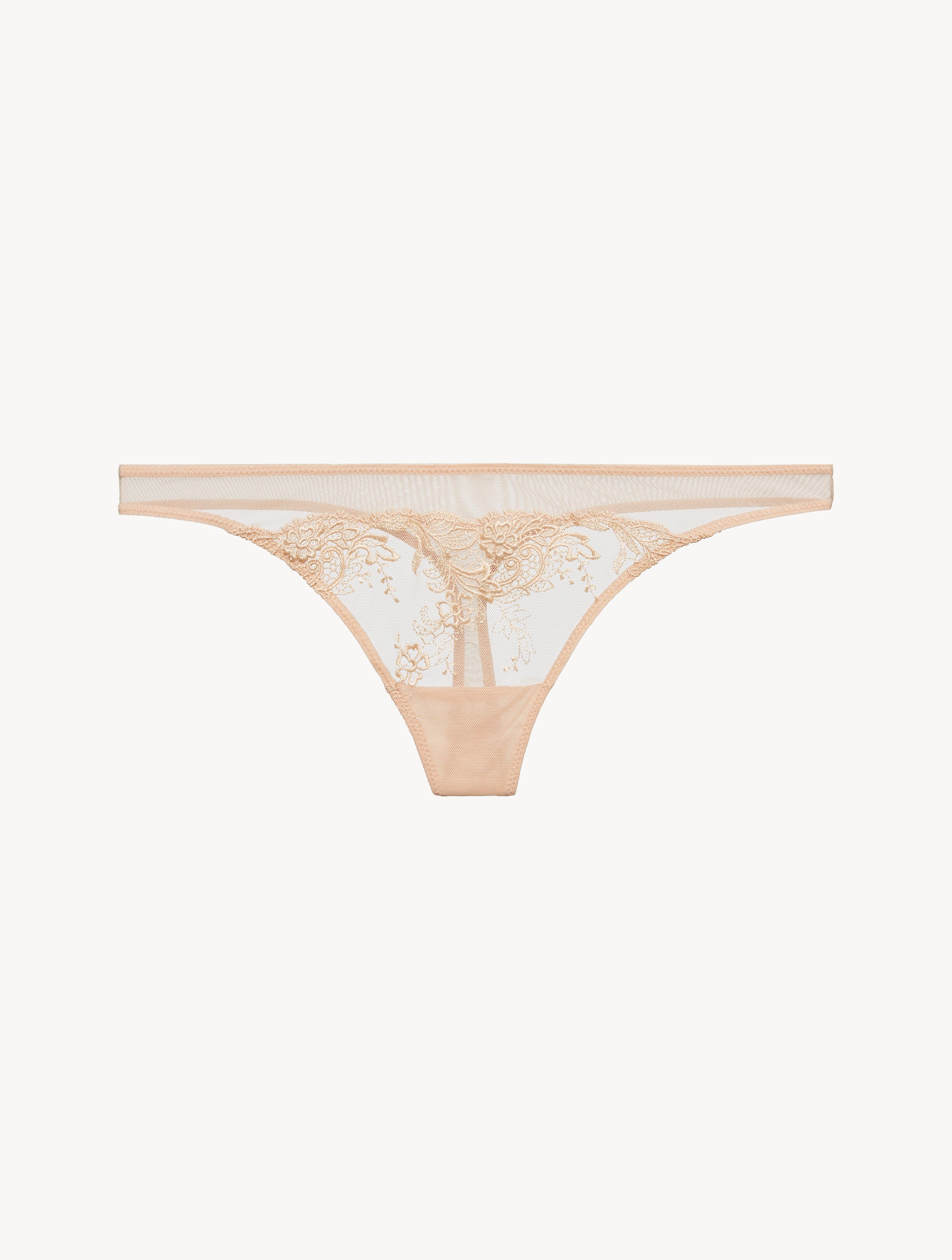 Primula Thong in Pink sheer tulle