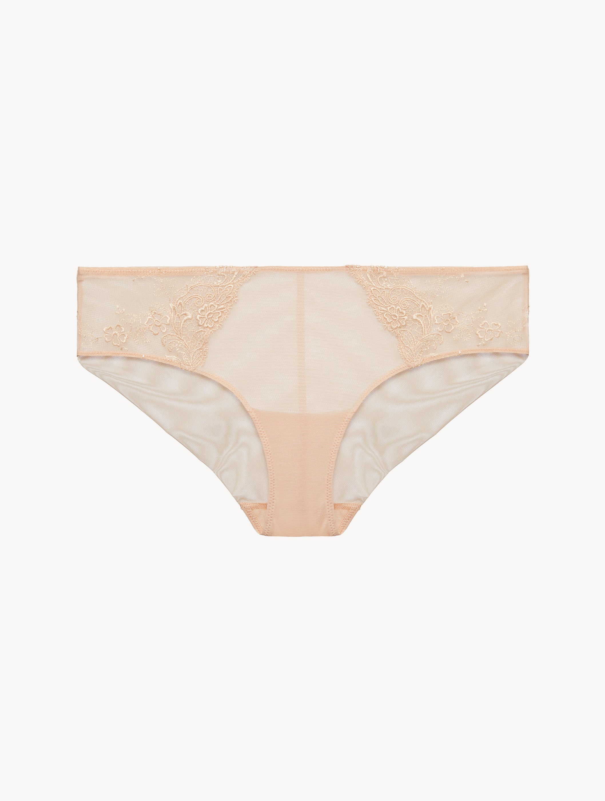 Primula Medium Slip aus pink besticktem Tüll