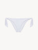 Stripy Beach Ribbon-tie Bikini Brief in white