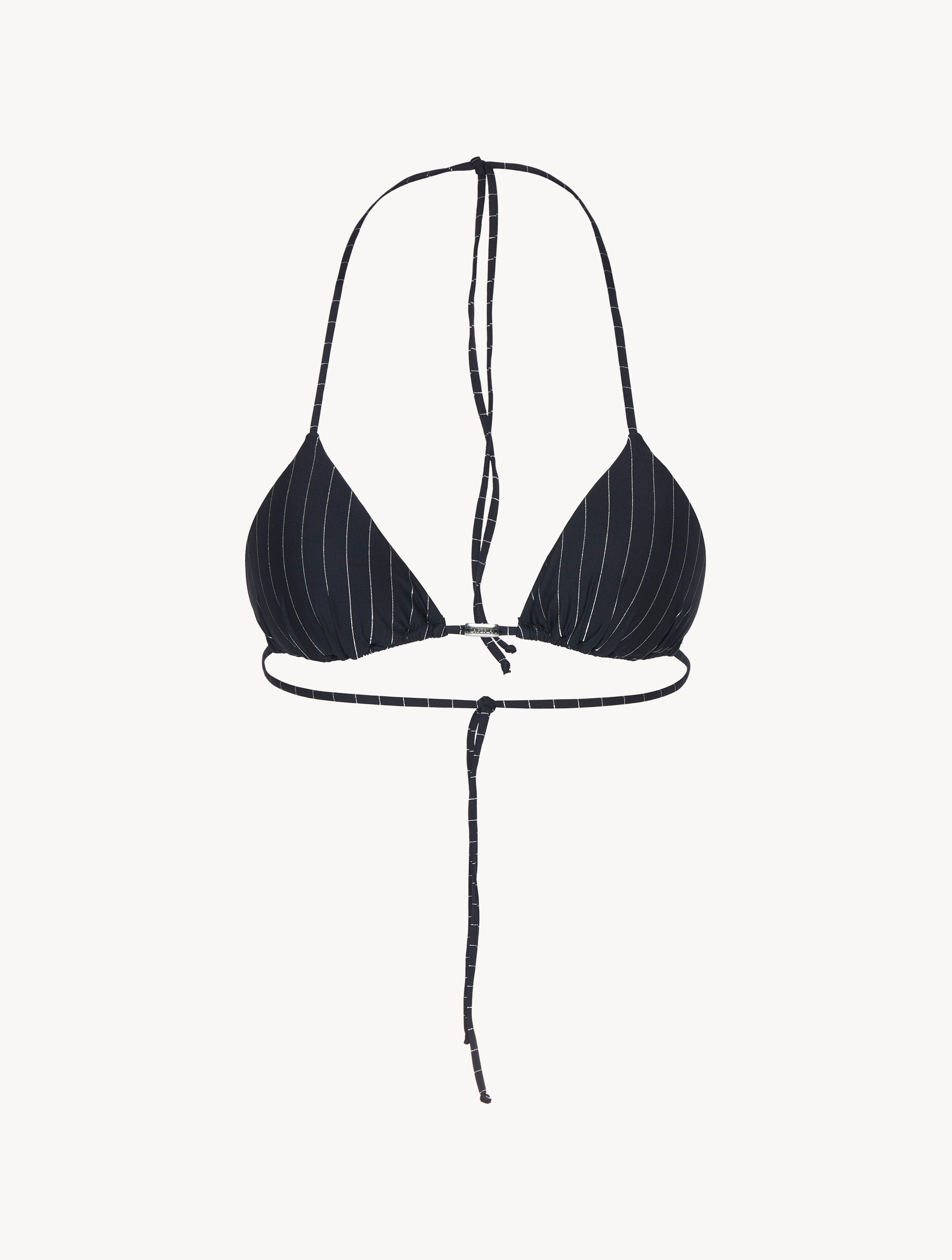 Stripy Beach Triangle Bikini in Blue