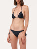 Stripy Beach Triangle Bikini in Blue