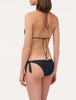 Stripy Beach Triangle Bikini in Blue