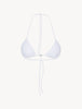 Stripy Beach Triangle Bikini in white