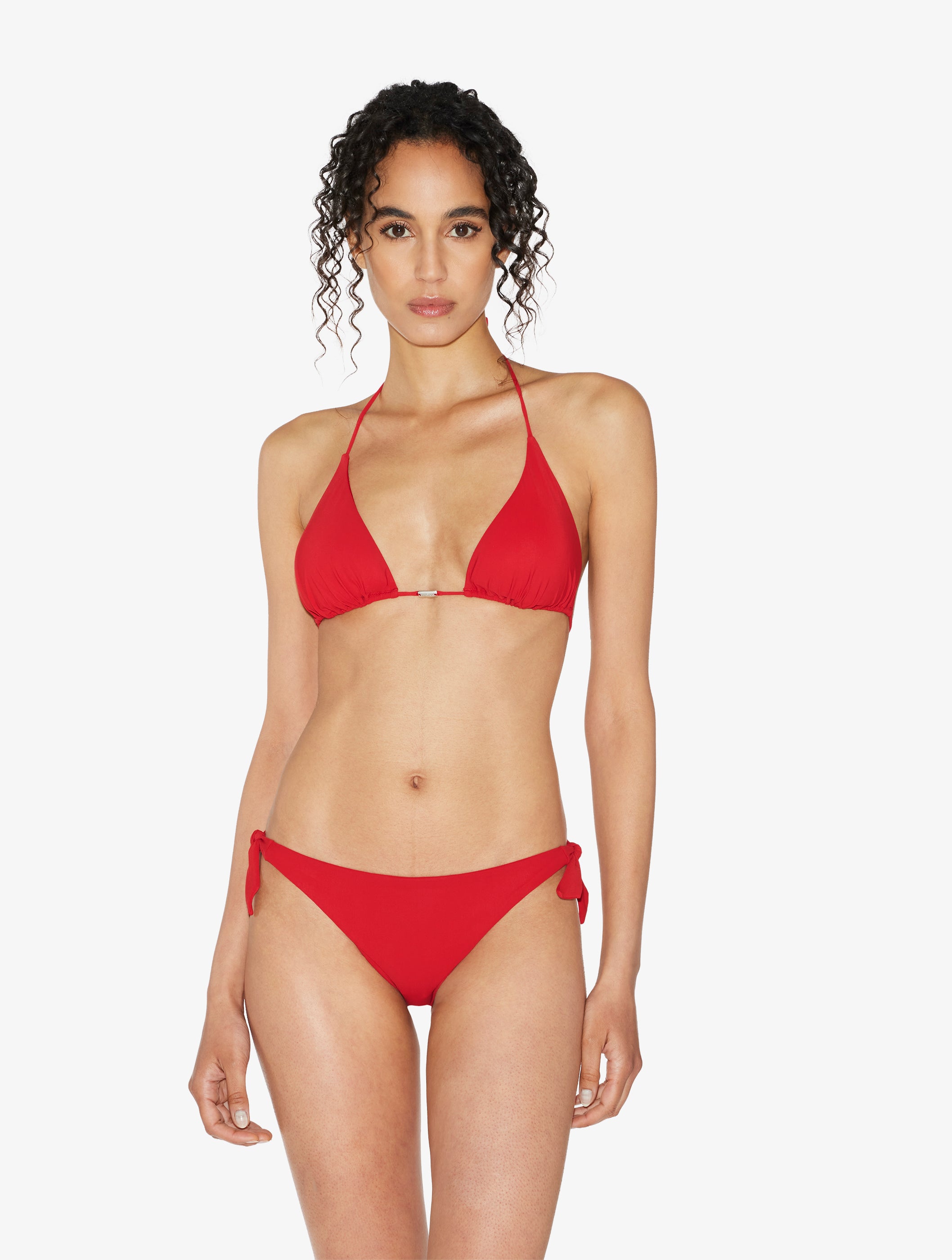 Beach Escape Triangle Bra in Red
