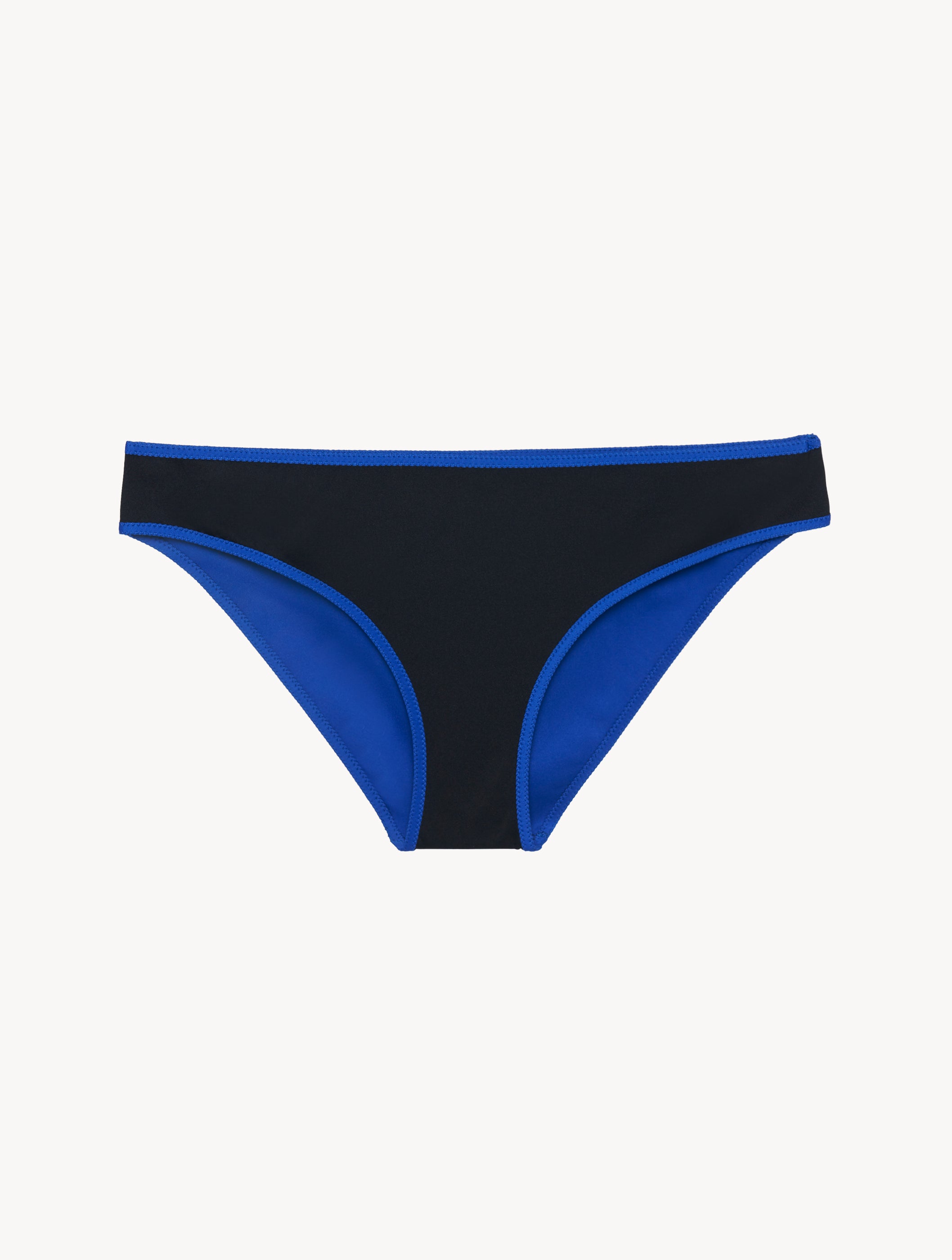 ACTIVE BEACH Bikini brief in black with cobalt trim