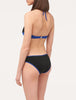ACTIVE BEACH Bikini brief in black with cobalt trim