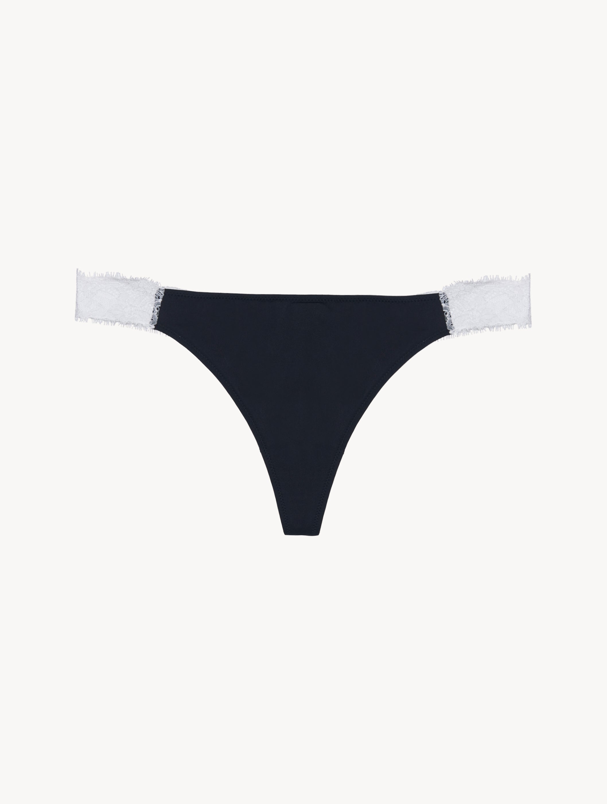 Lacy Touch Black & White Thong