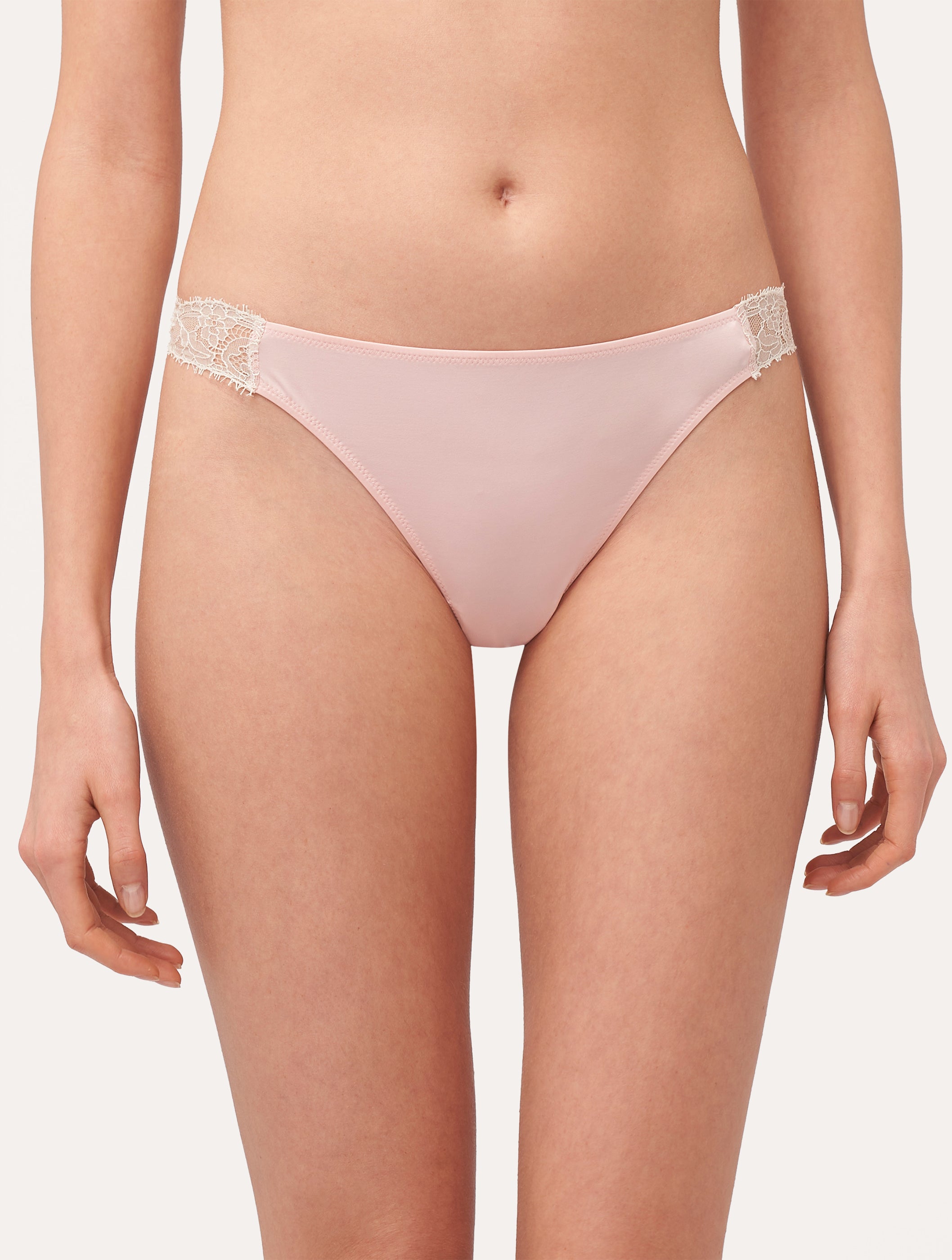 Lacy Touch Spitzen-Tanga in Rosé und Creme