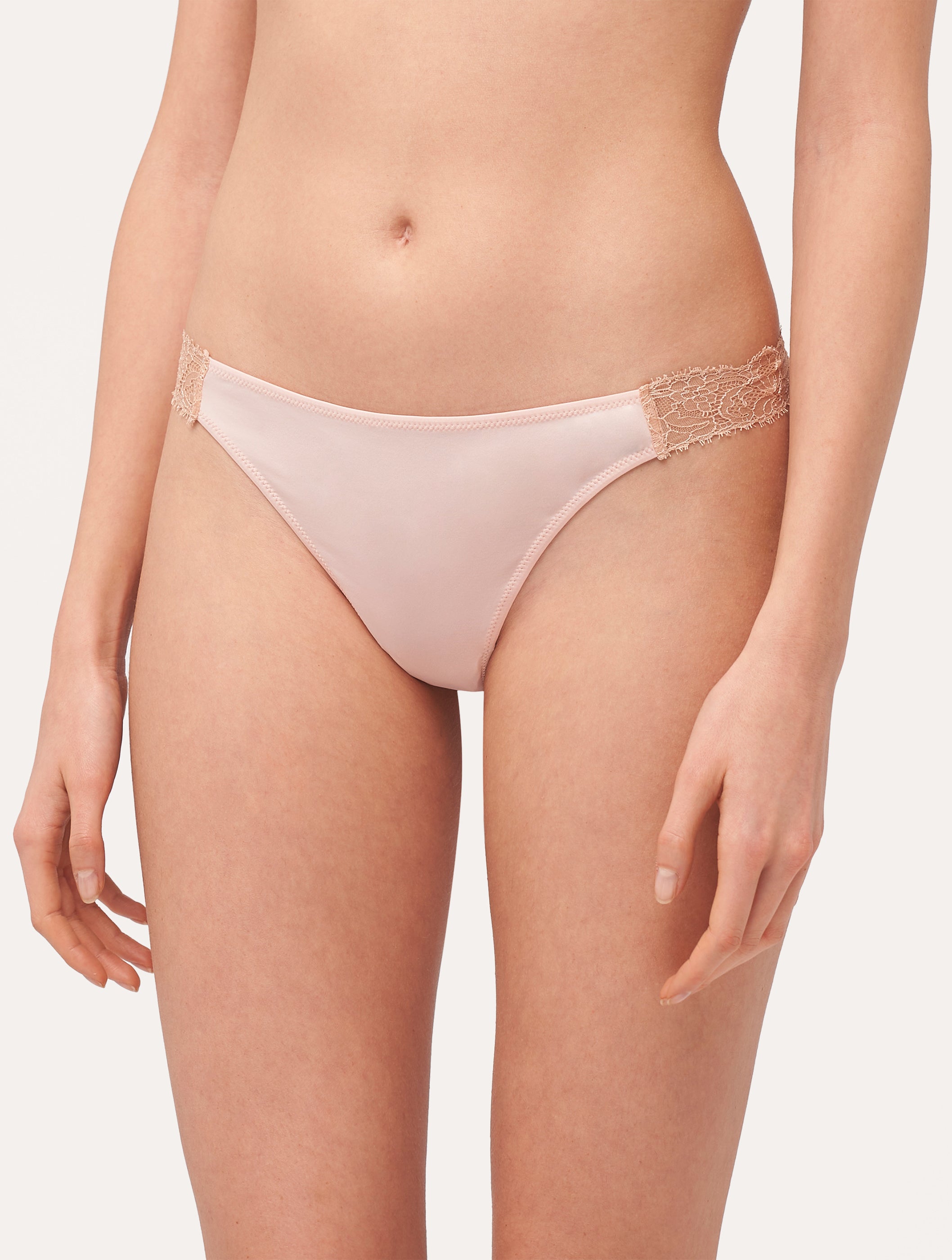 Lacy Touch Pink & Sand Thong