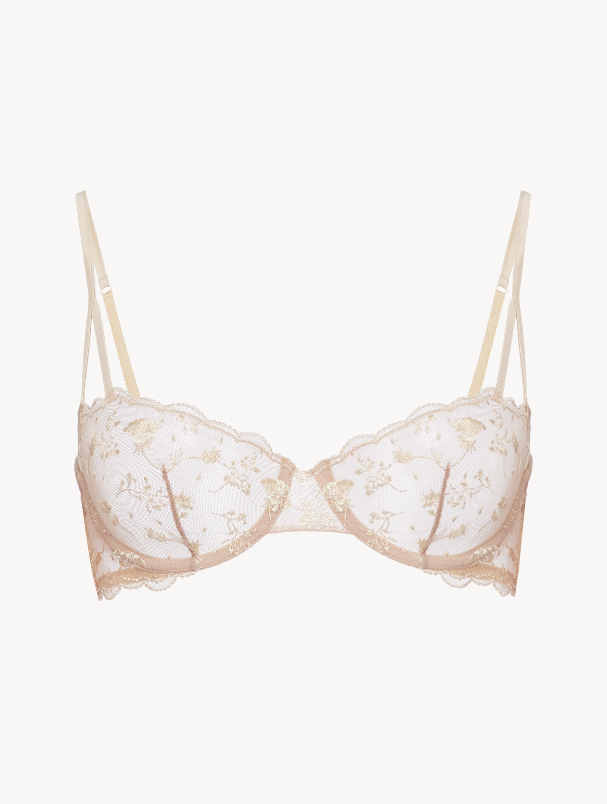 Midnight Botanica Beige Balconette Bra