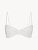 Midnight Botanica White Balconette Bra