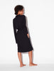 Midnight Botanica Short Robe in Black
