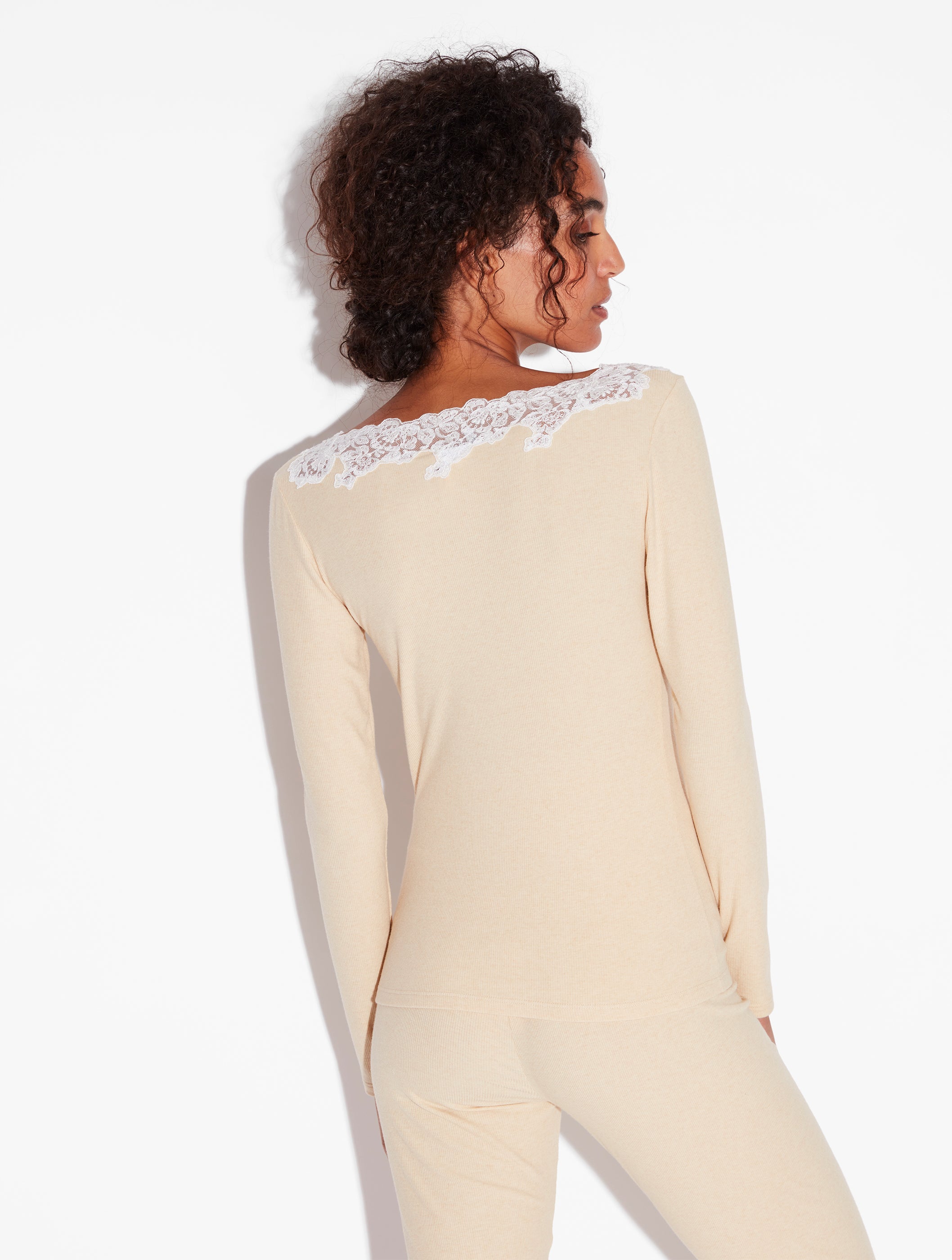 Angel Kiss T-shirt manica lunga con Frastaglio