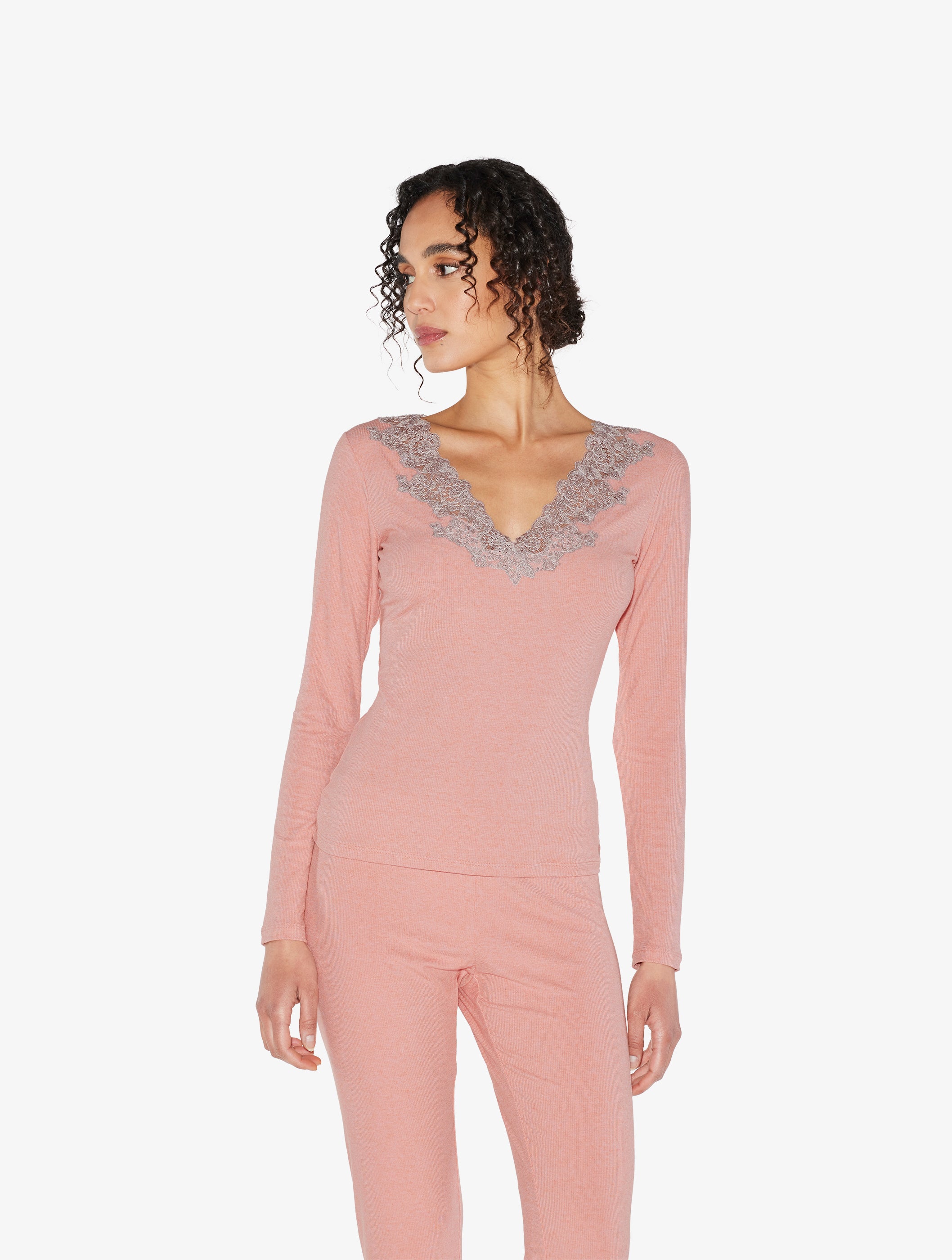 Angel Kiss Kaschmir Langarmshirt mit Frastaglio