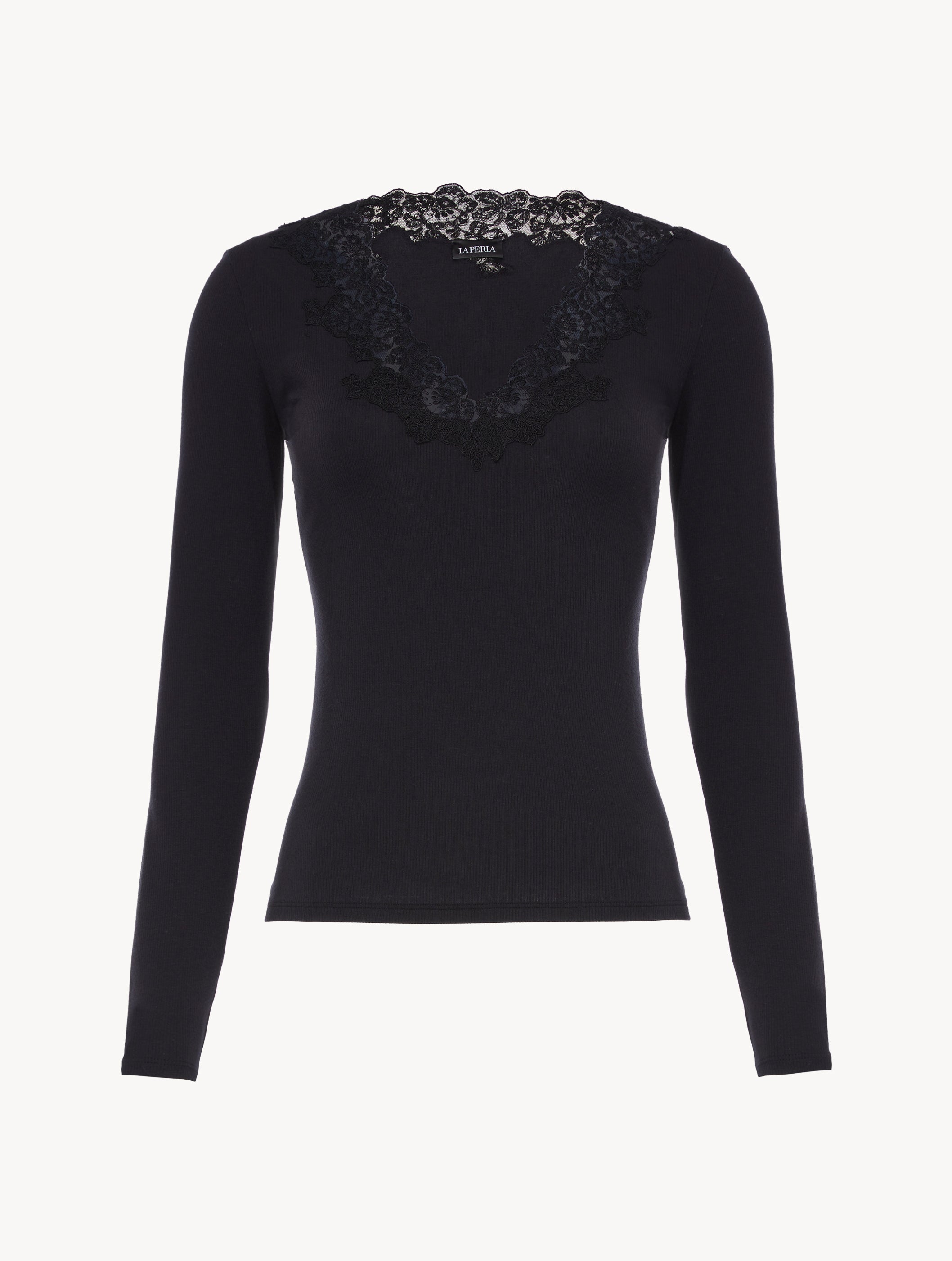 Angel Kiss Cashmere Camiseta de manga larga con frastaglio