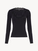 Angel Kiss Cashmere Camiseta de manga larga con frastaglio