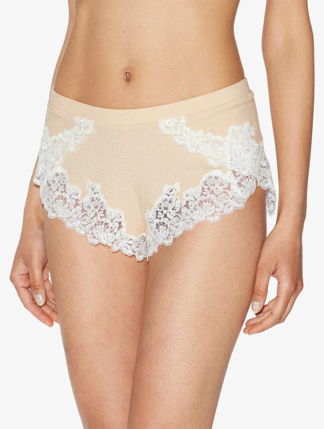 Angel Kiss Kaschmir-Shorts in Puder-Gelb
