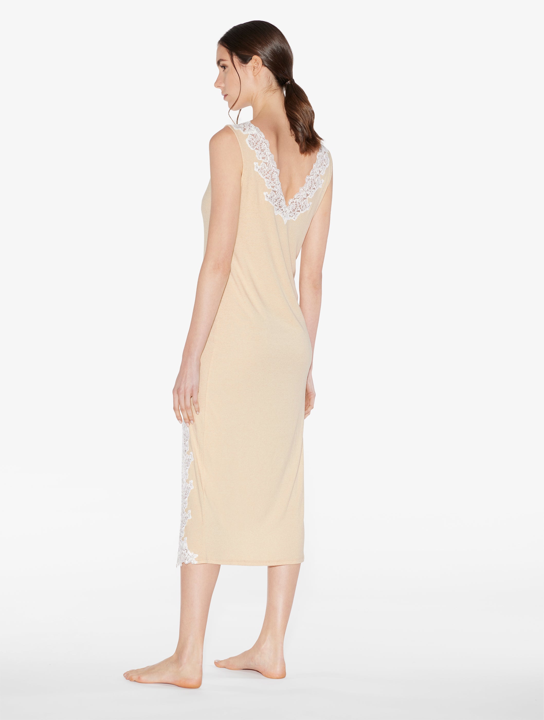 Angel Kiss Long Cashmere Yellow Nightgown