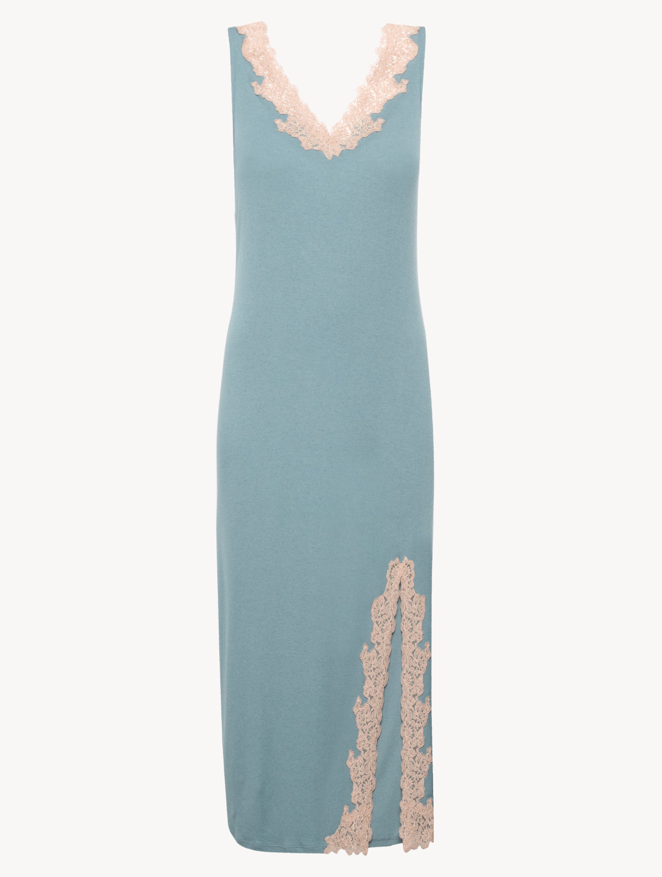 Angel Kiss Long Cashmere Nightgown in Blue